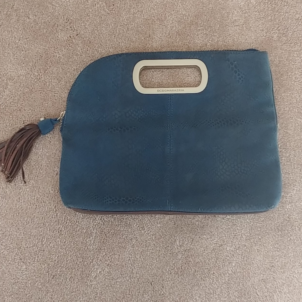 BCBGMaxAzria Blue Clutch with Tassel